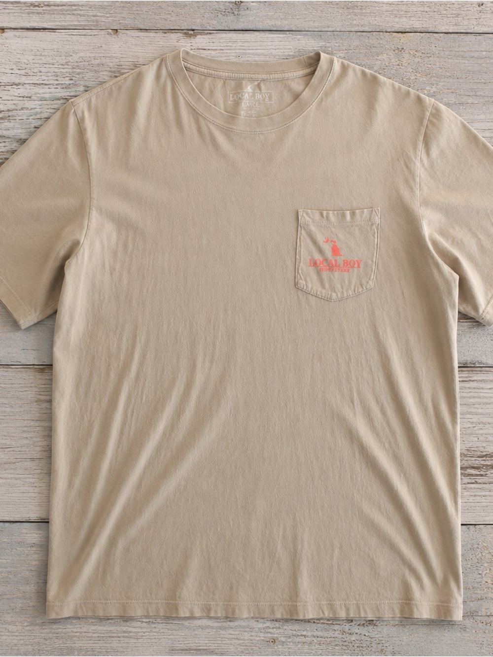 Local Boy Short-Sleeve Pocket Tee in Gray